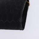 Christian Dior Honeycomb Canvas Chain Shoulder Bag Black Gold Auth BA5626-16