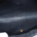 Christian Dior Honeycomb Canvas Chain Shoulder Bag Black Gold Auth BA5626-12