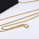 Christian Dior Honeycomb Canvas Chain Shoulder Bag Black Gold Auth BA5626-7