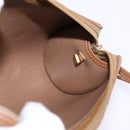 Christian Dior Honeycomb Canvas Shoulder Bag PVC Beige Gold Auth BA5627-17