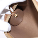 Christian Dior Honeycomb Canvas Shoulder Bag PVC Beige Gold Auth BA5627-18