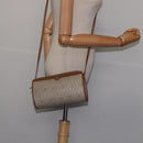 Christian Dior Honeycomb Canvas Shoulder Bag PVC Beige Gold Auth BA5627-19