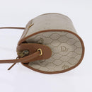 Christian Dior Honeycomb Canvas Shoulder Bag PVC Beige Gold Auth BA5627-4