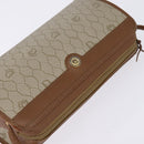 Christian Dior Honeycomb Canvas Shoulder Bag PVC Beige Gold Auth BA5627-6