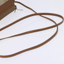 Christian Dior Honeycomb Canvas Shoulder Bag PVC Beige Gold Auth BA5627-7