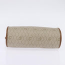 Christian Dior Honeycomb Canvas Shoulder Bag PVC Beige Gold Auth BA5627-9