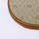 Christian Dior Honeycomb Canvas Shoulder Bag PVC Beige Gold Auth BA5629-15