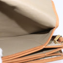 Christian Dior Honeycomb Canvas Shoulder Bag PVC Beige Gold Auth BA5629-19