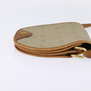 Christian Dior Honeycomb Canvas Shoulder Bag PVC Beige Gold Auth BA5629-4