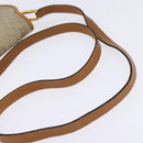 Christian Dior Honeycomb Canvas Shoulder Bag PVC Beige Gold Auth BA5629-7