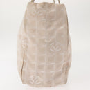 CHANEL New Travel Line Tote Bag Nylon Beige Gold CC Auth BA5630-4