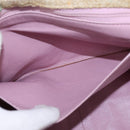 CHANEL 2.55 Shoulder Bag Tweed Beige Gold CC Auth BA5633-21