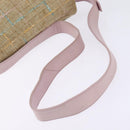 CHANEL 2.55 Shoulder Bag Tweed Beige Gold CC Auth BA5633-7