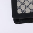 GUCCI GG Supreme Sherry Line Shoulder Bag PVC Navy Gold Red Auth BA5636-12