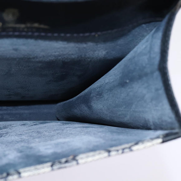 GUCCI GG Supreme Sherry Line Shoulder Bag PVC Navy Gold Red Auth BA5636