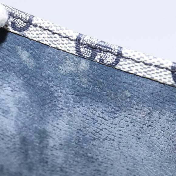 GUCCI GG Supreme Sherry Line Shoulder Bag PVC Navy Gold Red Auth BA5636