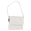 GUCCI Shoulder Bag Leather White Silver 001 1998 1767 Auth BA5637-1