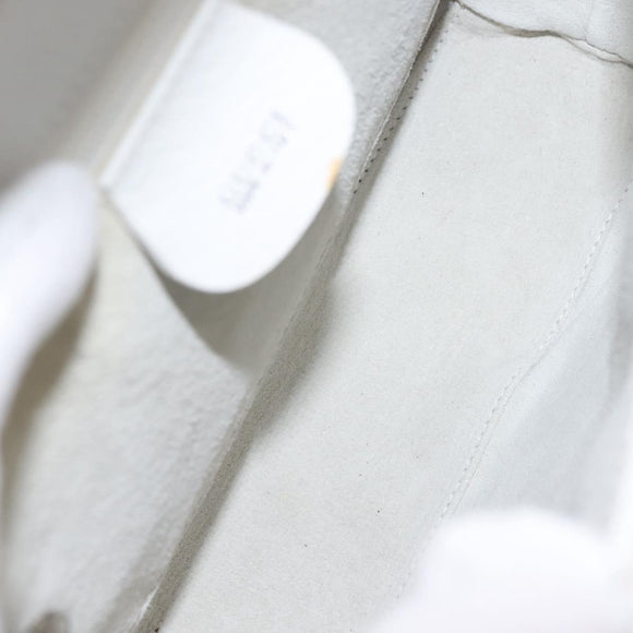 GUCCI Shoulder Bag Leather White Silver 001 1998 1767 Auth BA5637