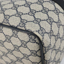 GUCCI GG Supreme Sherry Line Boston Bag PVC Navy Gold Red 40 3842 Auth BA5638-13