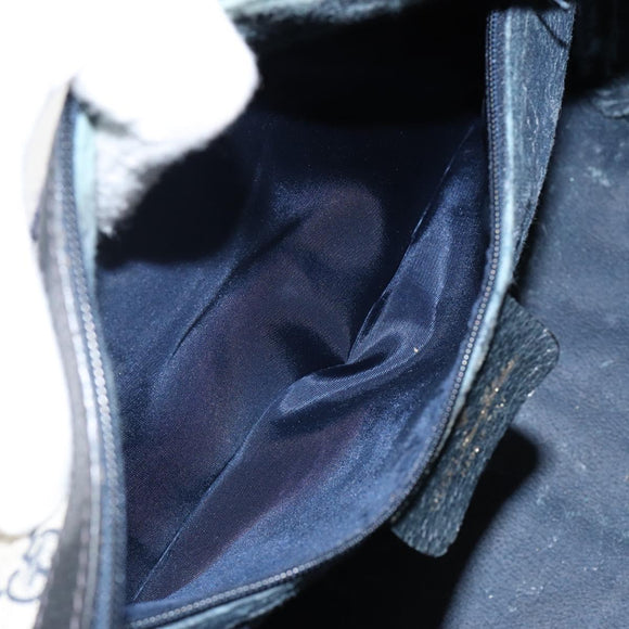 GUCCI GG Supreme Sherry Line Boston Bag PVC Navy Gold Red 40 3842 Auth BA5638