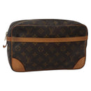 LOUIS VUITTON Monogram Compiegne 28 Clutch Bag M51845 LV Auth BA5642-1