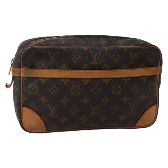LOUIS VUITTON Monogram Compiegne 28 Clutch Bag M51845 LV Auth BA5642