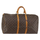 LOUIS VUITTON Monogram Keepall 55 Boston Bag M41424 LV Auth BA5651-1