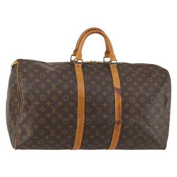 LOUIS VUITTON Monogram Keepall 55 Boston Bag M41424 LV Auth BA5651