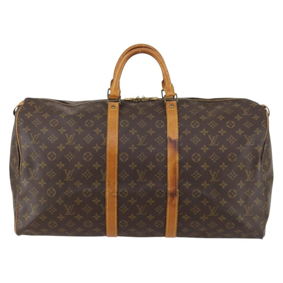 LOUIS VUITTON Monogram Keepall 55 Boston Bag M41424 LV Auth BA5651