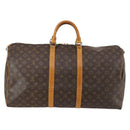 LOUIS VUITTON Monogram Keepall 55 Boston Bag M41424 LV Auth BA5651-2