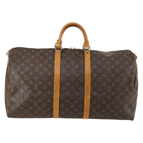 LOUIS VUITTON Monogram Keepall 55 Boston Tasche M41424 LV Auth BA5651