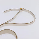 Salvatore Ferragamo Gancini Hand Bag Leather 2way White Gold Auth BA5653-10