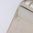 Salvatore Ferragamo Gancini Hand Bag Leather 2way White Gold Auth BA5653-12