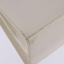 Salvatore Ferragamo Gancini Hand Bag Leather 2way White Gold Auth BA5653-14