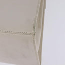 Salvatore Ferragamo Gancini Hand Bag Leather 2way White Gold Auth BA5653-15