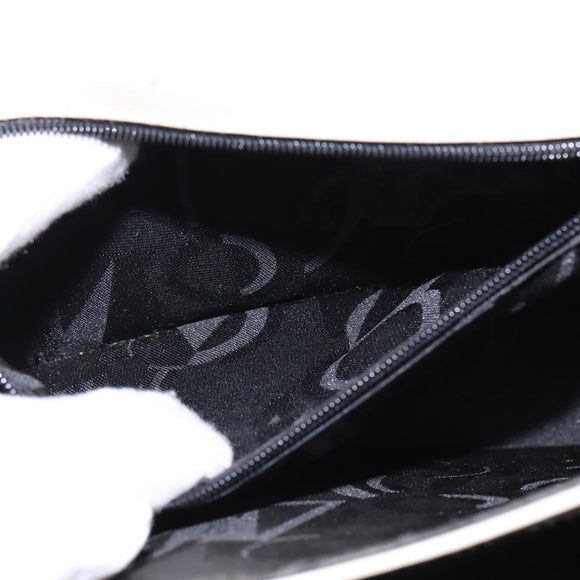 Salvatore Ferragamo Gancini Hand Bag Leather 2way White Gold Auth BA5653