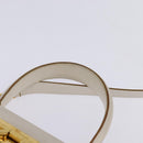 Salvatore Ferragamo Gancini Hand Bag Leather 2way White Gold Auth BA5653-8