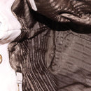 PRADA Gathered Hand Bag Leather 2way Beige Gold Auth BA5654-20