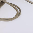 PRADA Gathered Hand Bag Leather 2way Beige Gold Auth BA5654-7