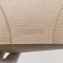 LOEWE Shoulder Bag Leather Beige Gold Auth BA5655-17