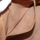 LOEWE Shoulder Bag Leather Beige Gold Auth BA5655-21