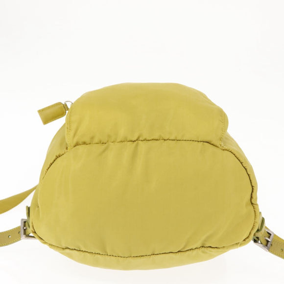 PRADA Backpack Nylon Green Silver Auth BA5656