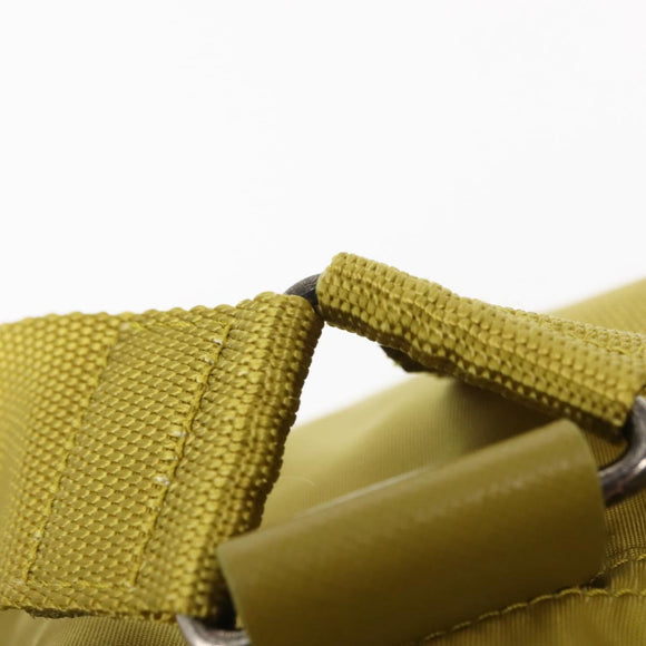 PRADA Backpack Nylon Green Silver Auth BA5656