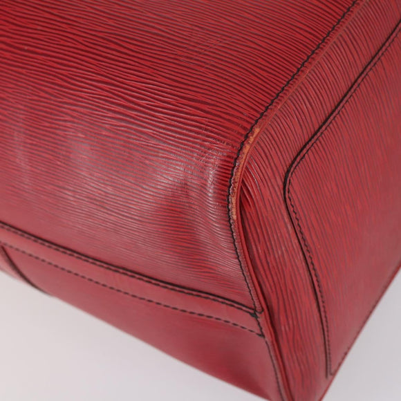 LOUIS VUITTON Epi Keepall 45 Boston Bag Red M42977 LV Auth BA5659