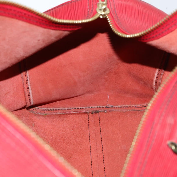 LOUIS VUITTON Epi Keepall 45 Boston Bag Red M42977 LV Auth BA5659