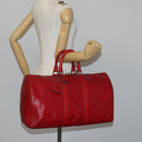 LOUIS VUITTON Epi Keepall 45 Boston Bag Red M42977 LV Auth BA5659-22
