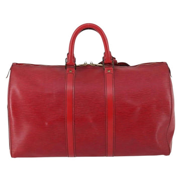 LOUIS VUITTON Epi Keepall 45 Boston Bag Red M42977 LV Auth BA5659 - 0