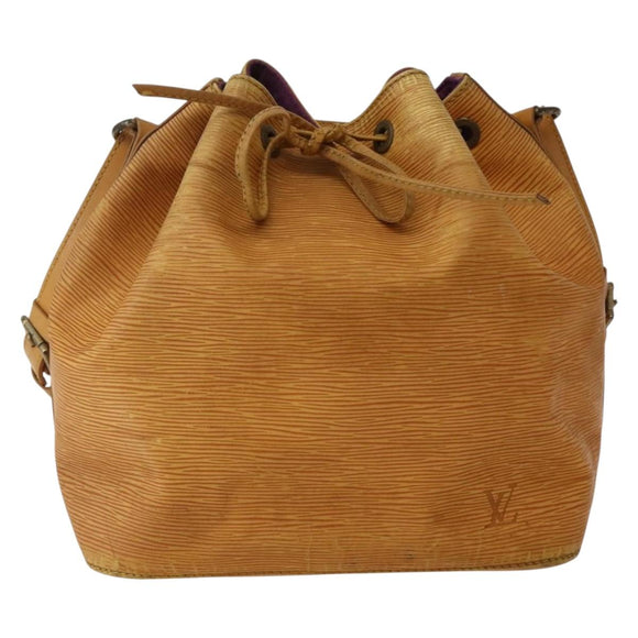 LOUIS VUITTON Epi Petit Noe Shoulder Bag Yellow M44109 LV Auth BA5660