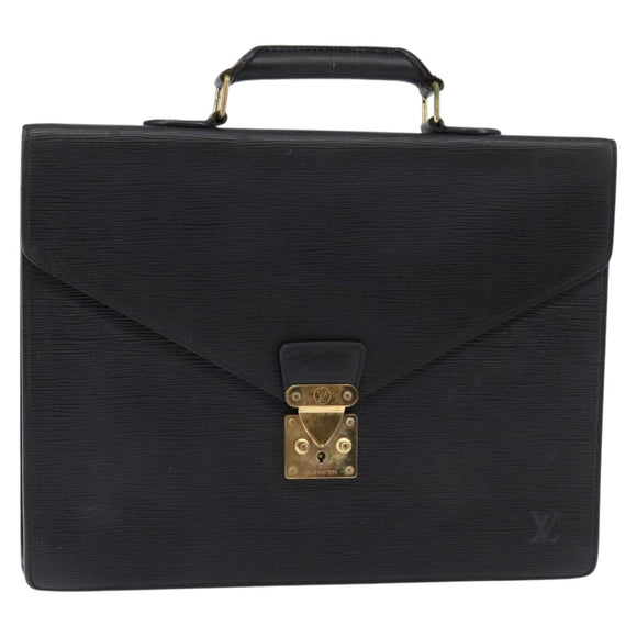 LOUIS VUITTON Epi Serviette Conseiller Business Bag Black M54422 LV Auth BA5667
