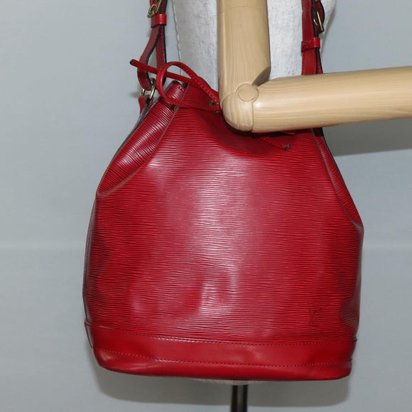 LOUIS VUITTON Epi Noe Shoulder Bag Red M44007 LV Auth BA5668